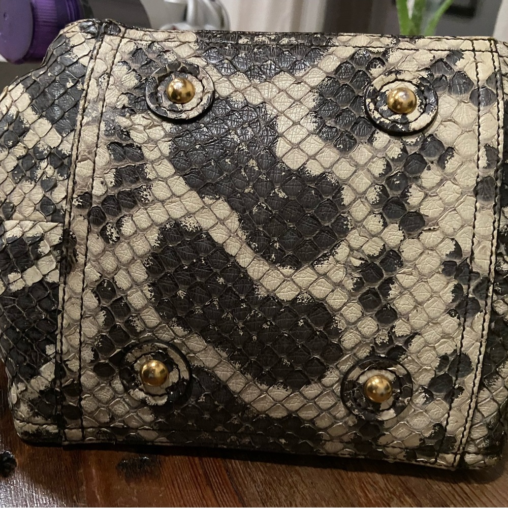 Ysl Rive Gauche Python Large Downtown Tote - image 8